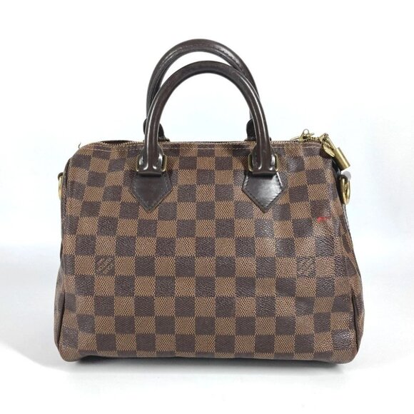 LOUIS VUITTON N41368 Damier SpeedyBandouliere25 Hand Bag Ebene Brown - Picture 1 of 14
